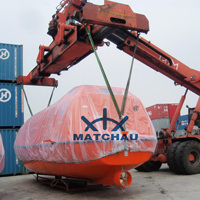 Bote de Rescate Rápido Semirrígido Inflable de 4.5M, Aprobado por SOLAS, Tipo GRP