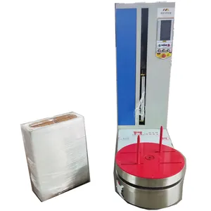 Myway brand luggage wrapper machine with stretch film packing used in station