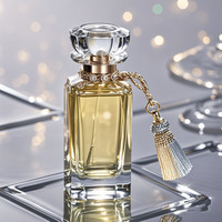Vente flash - Flacon de parfum miniature de luxe en verre 50ml 100ml, logo personnalisé, verre borosilicate, estampage à chaud, finition polie, couvercle en verre