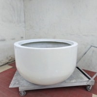 Vente en gros de grandes jardinières en plastique FRP pour décoration de pépinière, petits pots de plantes en fibre de verre GRP