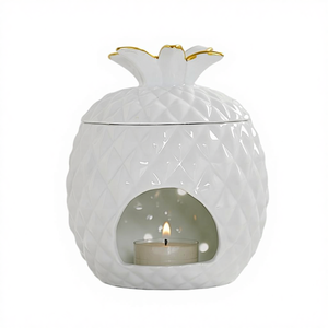 YS Portavelas de Cerámica Hecho a Mano con Forma de Piña, Quemador de Cera, Difusor de Aceites Esenciales, Decoración Navideña para el Hogar - Product Image 4