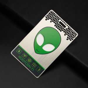 Nouvel Arrivage Cadeau d'Affaires Carte Métallique en Acier Inoxydable Matériel pour Carte de Crédit Carte de Membre Vierge en Métal avec Puce - Product Image 3