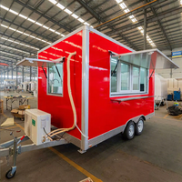 Remorque alimentaire mobile certifiée CE avec châssis AL-KO, murs isolés, camion de concession homologué pour la route, camion alimentaire pour le Royaume-Uni et l'Europe