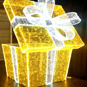 Outdoor Christmas Gift Box Arch Motif <b>Light</b> LED Decoration for Street Plaza Landscape Holiday Display - Product Image 1