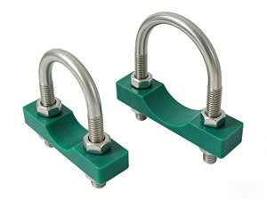 Pernos en U de Acero Inoxidable con Anillos de Goma, Accesorios de Soporte Pre-fabricados para Tuberías de Gran Diámetro / Abrazaderas Hidráulicas - Product Image 1