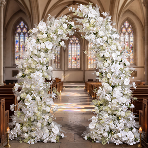 Ortensia rose peonia fiori <span class=keywords><strong>di</strong></span> ciliegio <span class=keywords><strong>piante</strong></span> artificiali e fiori arco decorazione decorazione matrimonio all'ingrosso Bouquet - Product Image 2
