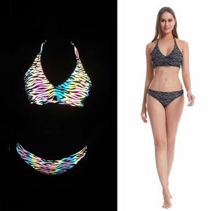 Hi <span class=keywords><strong>Vis</strong></span> Night Club mujeres Sexy Spandex espalda descubierta Arco Iris reflectante pecho envuelto chaleco sin tirantes sujetador tubo Top recortado corsé Delgado - Product Image 1