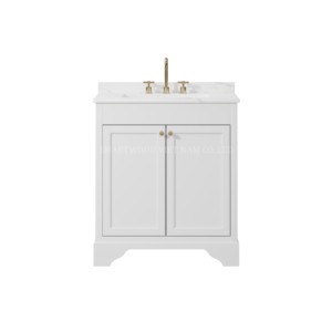 Venta al por mayor de mueble de lavabo de baño de pie mueble de baño con pintura blanca tocador de Vietnam - Product Image 1