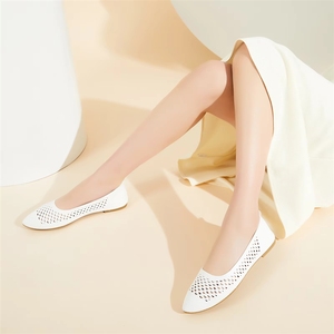 Customized Ladies Hollow Out <b>Flats</b> Breathable Soft Mesh Summer <b>Flat</b> Shoes for Women Wholesale - Product Image 5