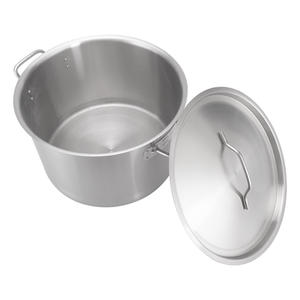 Marmite à soupe en acier inoxydable avec couvercle grande capacité équipement de cuisine de <span class=keywords><strong>restaurant</strong></span> utilisation sûre couverture de marmite vente chaude - Product Image 5