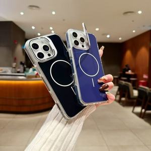 Funda para Teléfono de Color Sólido a <span class=keywords><strong>Precio</strong></span> de Fábrica para <span class=keywords><strong>iPhone</strong></span> 15 Pro Max con Soporte para Teléfono, Logotipo Personalizado, Material de PC Completamente <span class=keywords><strong>Nuevo</strong></span> - Product Image 2