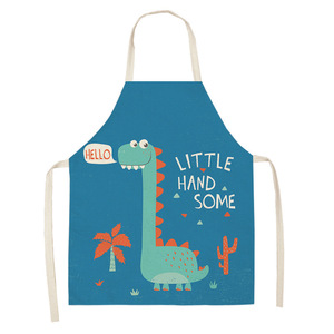 Cute Dinosaur <b>Kitchen</b> Apron Sleeveless Waterproof Cartoon Print Antifouling Private <b>Label</b> for Kids and Adults Daily Use - Product Image 3