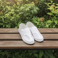 Zapatos de Seguridad Antiestáticos de Lona con Suela de PVC/PU, Cuatro Orificios, Antipolvo, para Cuarto Limpio ESD, Colores Personalizados