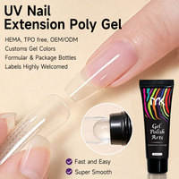 Kit de gel poly pour ongles Makeauty Private Label, faible odeur, sans HEMA, sans TPO, gel UV acrylique professionnel pour extension d'ongles, gel de construction