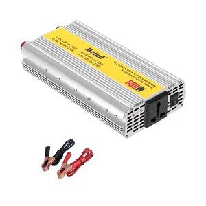 Inversor de potência para carro, caixa de alumínio, 800 W, DC 12 V a AC 220 V