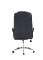 Chaise de bureau en cuir PVC de luxe, siège et dossier doux, hauteur réglable, fonction d'inclinaison et de rotation