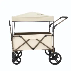 EAYNON Multifunctional Foldable Portable Collapsible Folding Shopping Carts Garden Camping Wagon Cart