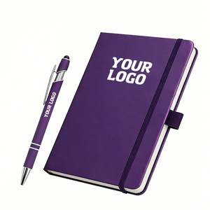 Cuaderno Personalizado con Logotipo, Promocional, A5/A6, 80 Hojas, Cuaderno de Tapa Dura de Cuero PU con Banda Elástica - Product Image 1