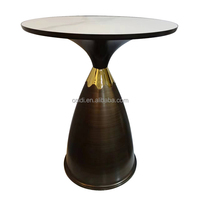 Table d'extrémité de luxe en métal et en bois accessoire décoratif pour la maison meubles d'angle de salon produits de Tables basses