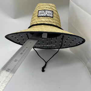 Chapeau de paille d'été Hibicus Flowers Print Casual Daily Sports Travel Fishing Panama Hat <span class=keywords><strong>Southern</strong></span> <span class=keywords><strong>California</strong></span> Lifeguard Style - Product Image 5