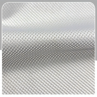 Tissu tricoté à trous losangés quatre coins, 65g, polyester, maille respirante, motif écossais, pour uniformes scolaires, vêtements de sport, patchwork
