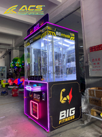 Machine d'arcade ACS White Prize Key avec cabinet lumineux, équipement de jeu à prix, pour centres commerciaux et salles de jeux