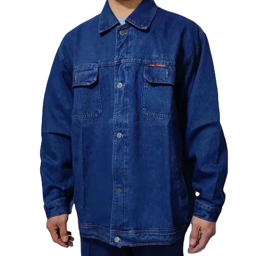 Coton électricien bâtiment métiers veste de travail pantalon réfléchissant vêtements de travail uniforme chemise costume denim hommes travail uniforme