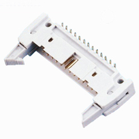 Connecteur PCB mâle à double rangée 10 broches avec boîtier blindé, espacement 2,54/2,0/1,27 mm, encoche d'éjection, logement PBT, pour emplacement de connecteur IDC