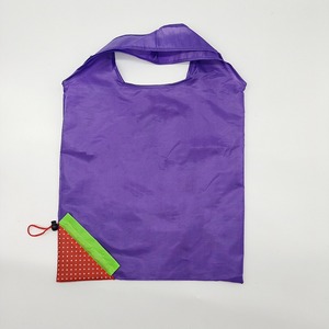 Custom Striped <b>Long</b> Handle Foldable Eco-friendly Ripstop Reusable Shopping <b>Bags</b> with Extra Large Shoulder Closure Polyester - Product Image 3