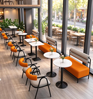 Meilleures tables et chaises de style café-restaurant de luxe léger, sièges de banquette commerciaux pour café