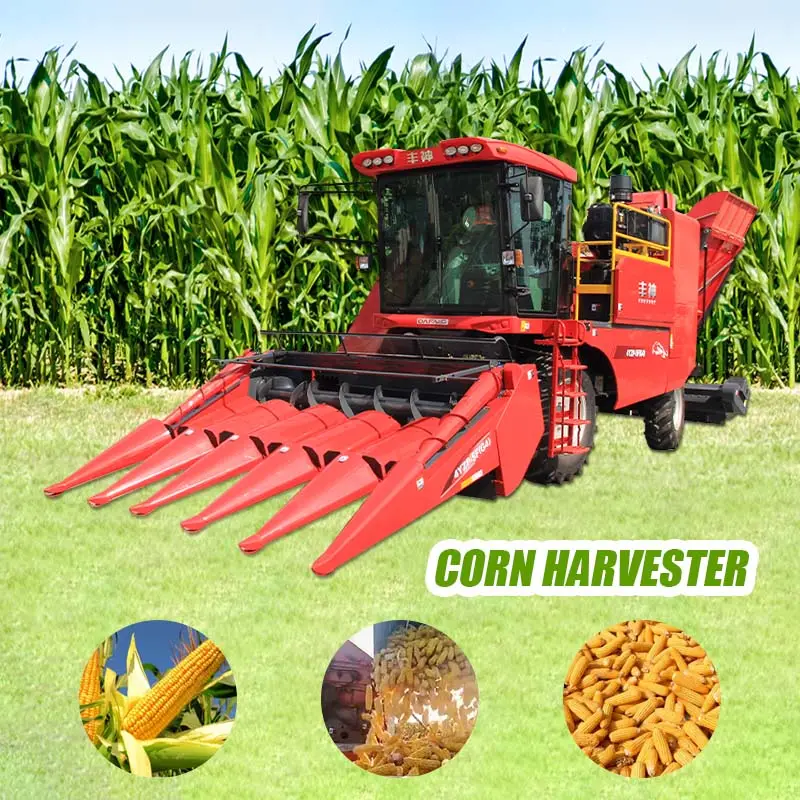 Prix usine Machine de récolte d'épi de maïs Récolte agricole Machine de récolte de maïs 2/3/4/5 rangées Récolteuse de maïs