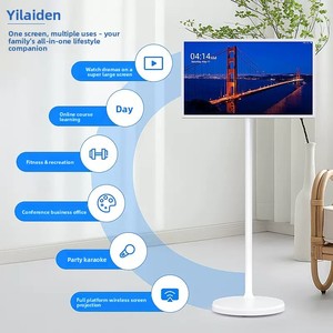 Écran mobile HD de 21,5 pouces, 1080P, tactile capacitif 10 points, caméra externe, support au sol pour intérieur, affichage sur toute la plateforme - Product Image 4