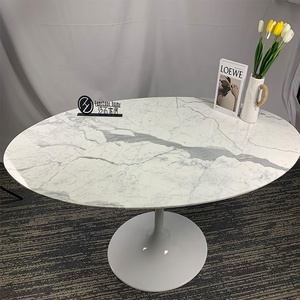 <span class=keywords><strong>Table</strong></span> à manger 12 places en marbre et tulipe blanche avec Base en aluminium, de Style nordique de qualité supérieure - Product Image 5