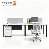 Table de travail modulaire moderne de haute qualité avec panneau de séparation en métal extensible pour usage au bureau