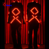 Costume de danse lumineux LED RGB de haute qualité, vêtements lumineux pour spectacle sur scène, boîte de nuit, rave, festival, fête, performance