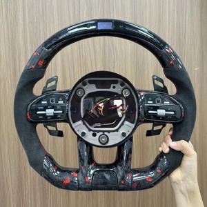 Volant en fibre de carbone de style LED pour Mercedes Benz Classe A B C E G S GLA GLB <span class=keywords><strong>GLE</strong></span> W222 W447 W211 W212 W213 AMG - Product Image 6