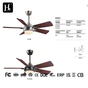 Ventilateur de plafond moderne silencieux et économe en énergie avec 5 pales en contreplaqué, moteur CC en cuivre pur, télécommande, ventilateur de plafond LED - Product Image 3