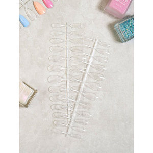 72 pezzi di mandorla trasparente pressa in acrilico punte per unghie con colla Logo personalizzato per estensione unghie - Product Image 1