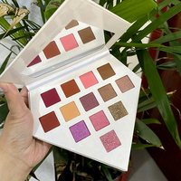 Palette d'ombres à paupières en forme de diamant, mate et scintillante, longue tenue, palette d'ombres à paupières scintillantes, marque privée