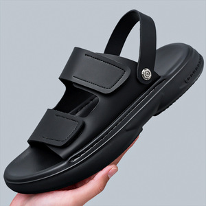 Sandalias de Playa Casuales para Hombre, Diseño Abierto, Parte Superior de PU, Suela de EVA Antideslizante, para Verano - Product Image 1