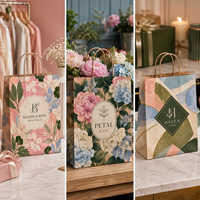 Sacs en papier personnalisés pour cadeaux de fête, sacs cadeaux en papier avec logo, sacs d'emballage en papier de luxe, sacs à main de luxe pour femmes