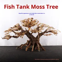 Ornement d'aquarium moderne classique en forme d'arbre, paysage de bassin à poissons, bois flotté, branches thaïlandaises, pierre de dragon verte naturelle