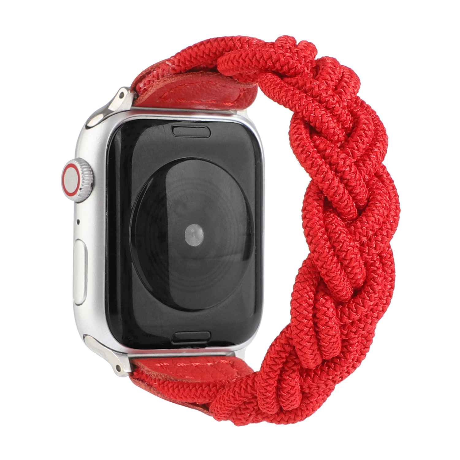 Soft Braided Nylon Watch Strap for Apple Watch Series 10 9 8 7 6 5 Floral Woven Elastic Sport Replacement Wristband