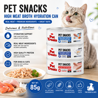 Comida Enlatada para Gatos OEM ODM, Atún, Salmón, Pollo, Varios Sabores, Comida para Mascotas al por Mayor, Bocadillo Enlatado para Gatos de 85g