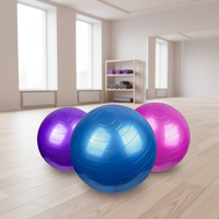 Ballon de fitness/yoga en PVC de 65 cm pour femmes enceintes et entraînement des enfants & exercices d'équilibre