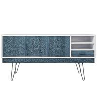 Banc moderne Sondoly, table de restaurant, table à café, mobilier en métal, table en chrome, pieds en forme d'épingle à cheveux en or rose