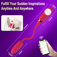 Vibromasseur double extrémité à commande par application, stimulateur clitoridien, anal et des mamelons, œuf d'amour, jouet sexuel pour femmes