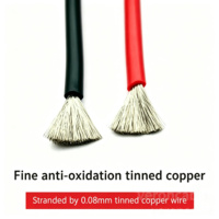 Cable de Silicona de Grado Industrial 12AWG 600V AGR, Cable Flexible de Cobre para Motor