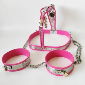 Kit de bondage BDSM en acier inoxydable et silicone, 3 pièces, ceinture de chasteté masculine, plug anal, anneau de <span class=keywords><strong>cuisse</strong></span>, jouets sexuels imperméables pour hommes - Product Image 5