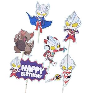 Décoration de gâteau de super-héros monstres, accessoire de table de dessert pour anniversaire d'enfants, <span class=keywords><strong>insert</strong></span> de marque pour accessoires de pâtisserie - Product Image 2